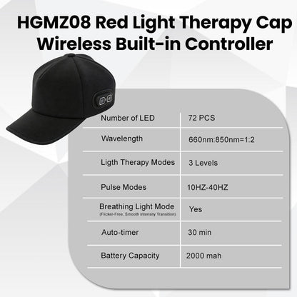 Cordless Hair Growth Red Light Therapy Cap